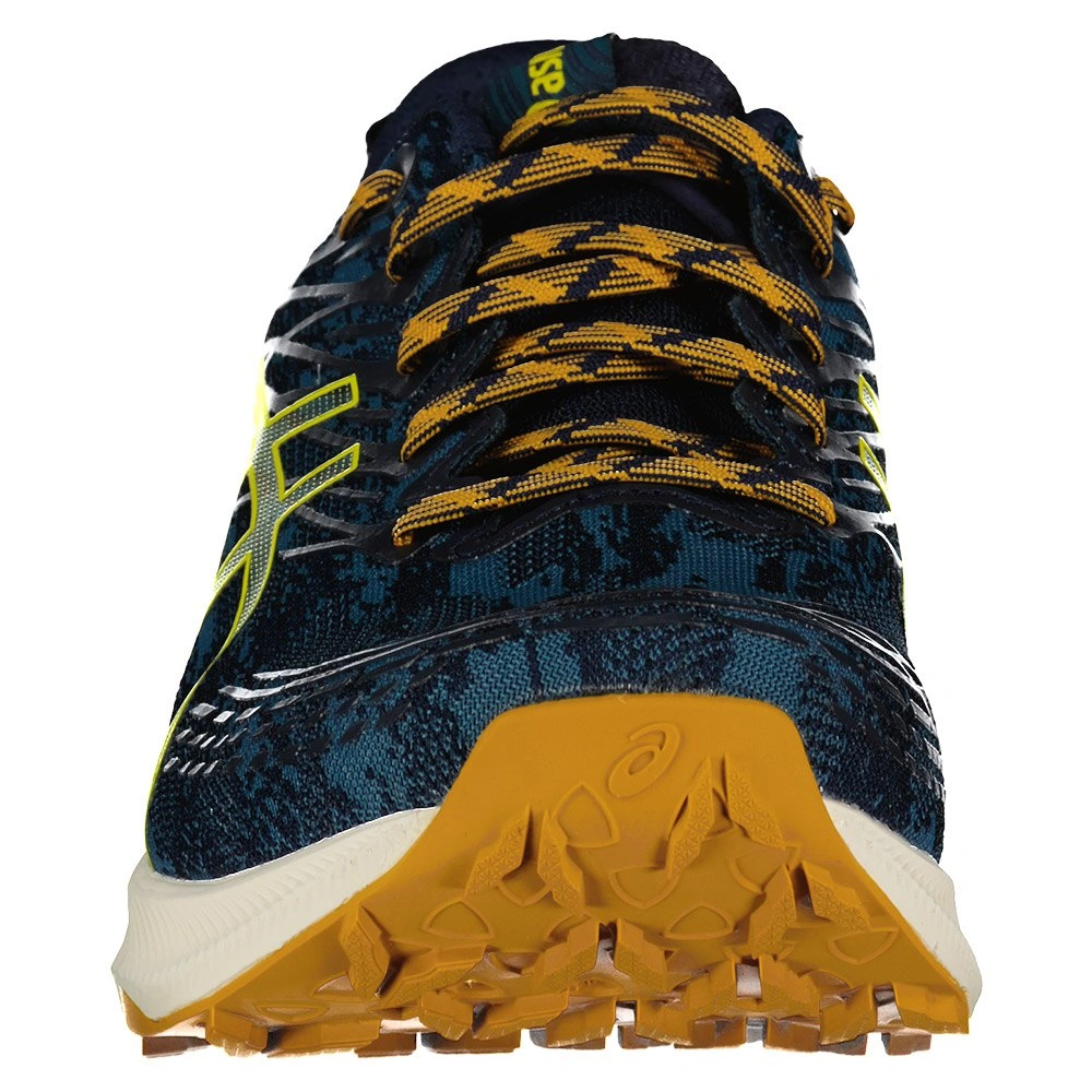 Asics Fuji Lite 3: Unleash Your Inner Explorer – Trail Ready in Ink Teal and Gold.